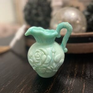 Vintage Avon Jadeite Milk Glass Decanter